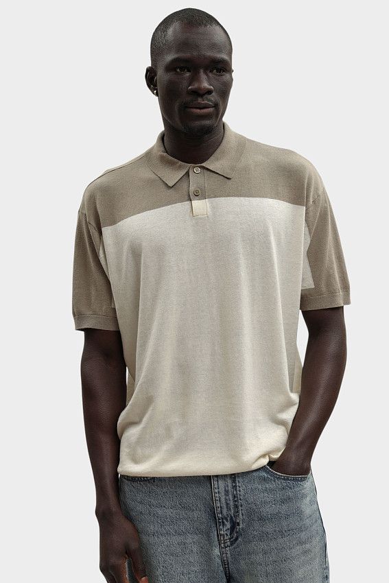 Поло Armani Exchange Бежевый
