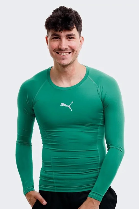 Лонгслив компрессионный Puma Зеленый