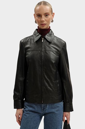 Куртка кожаная Trussardi