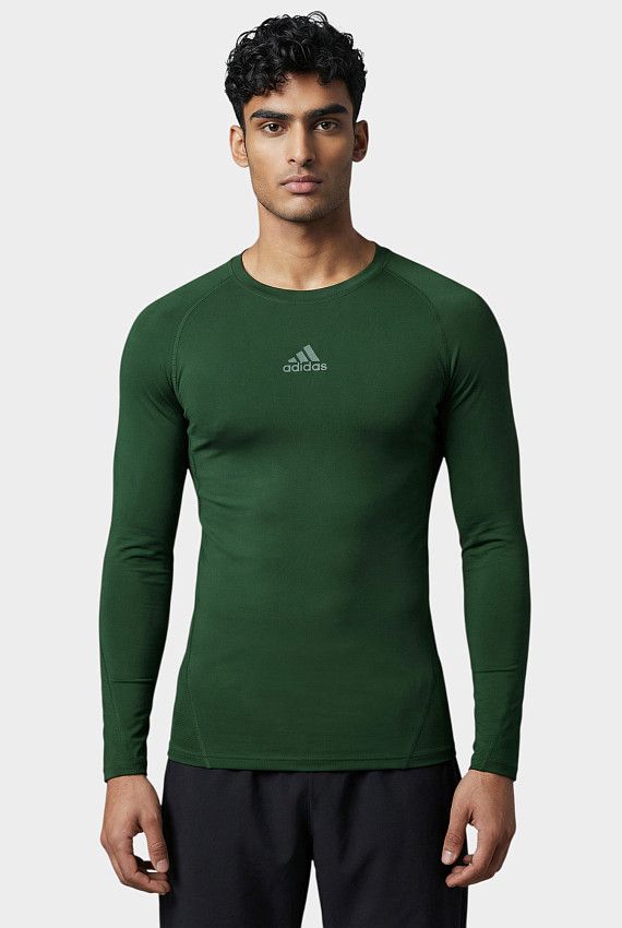 Лонгслив компрессионный Adidas Зеленый