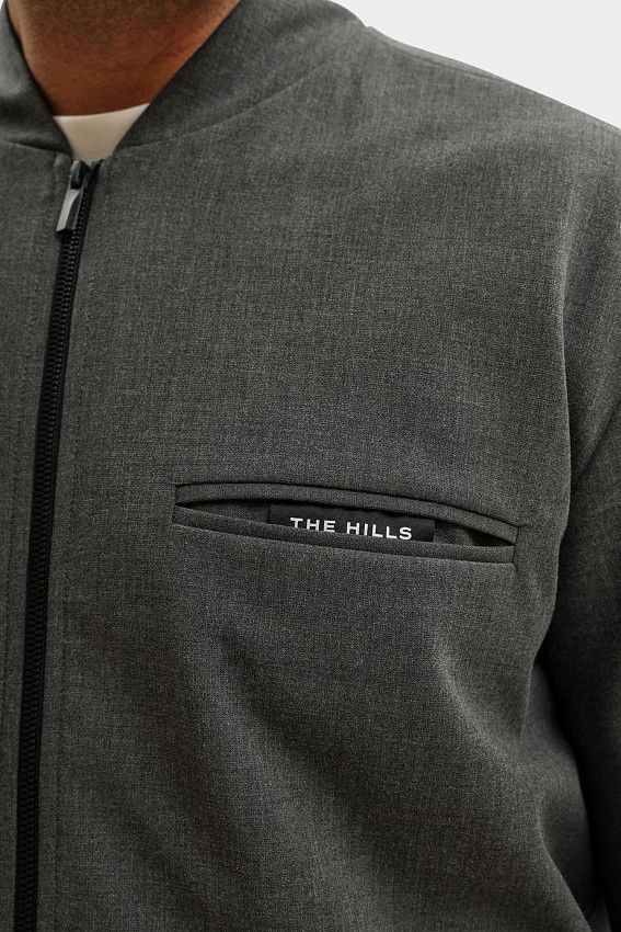 Бомбер The Hills Серый